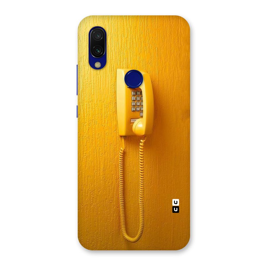 Aesthetic Yellow Telephone Back Case for Redmi 7