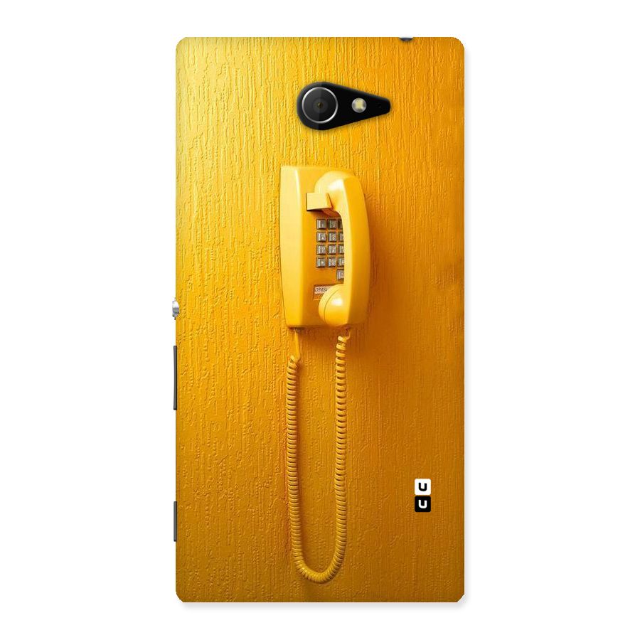 Aesthetic Yellow Telephone Back Case for Sony Xperia M2