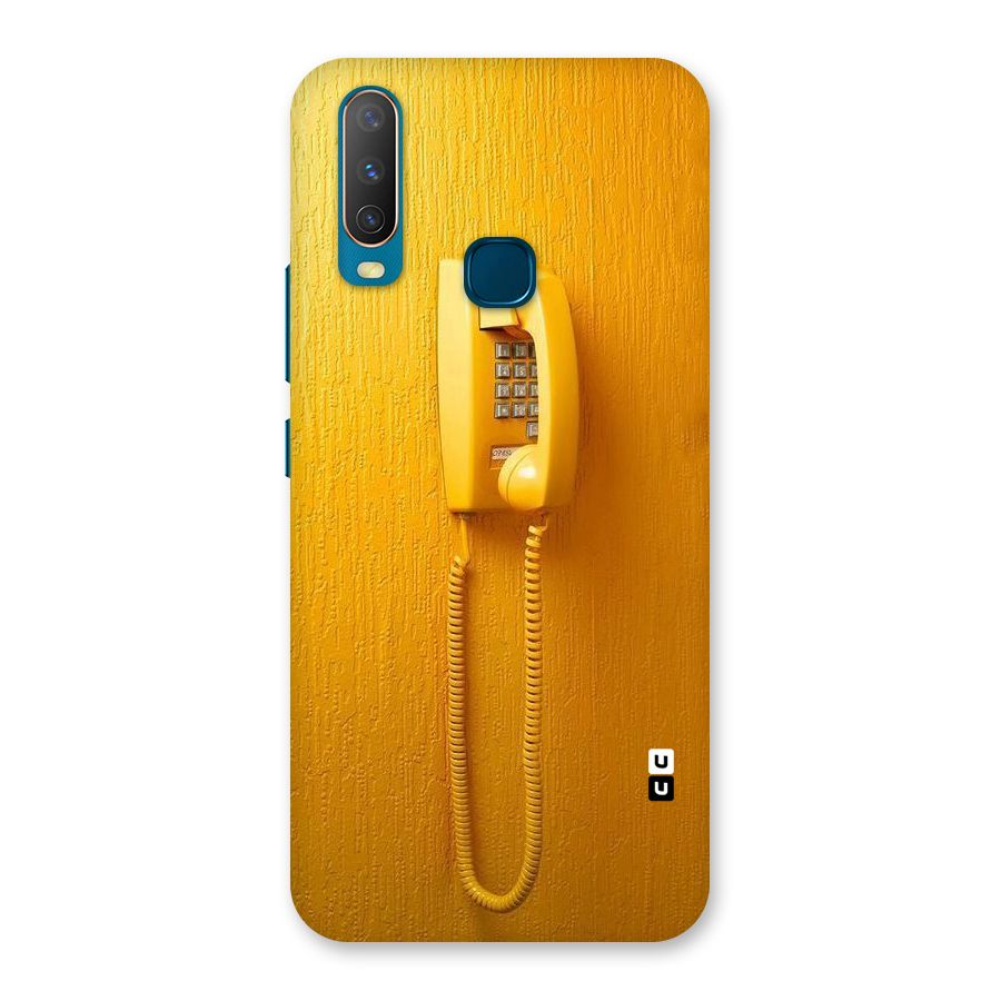 Aesthetic Yellow Telephone Back Case for Vivo U10
