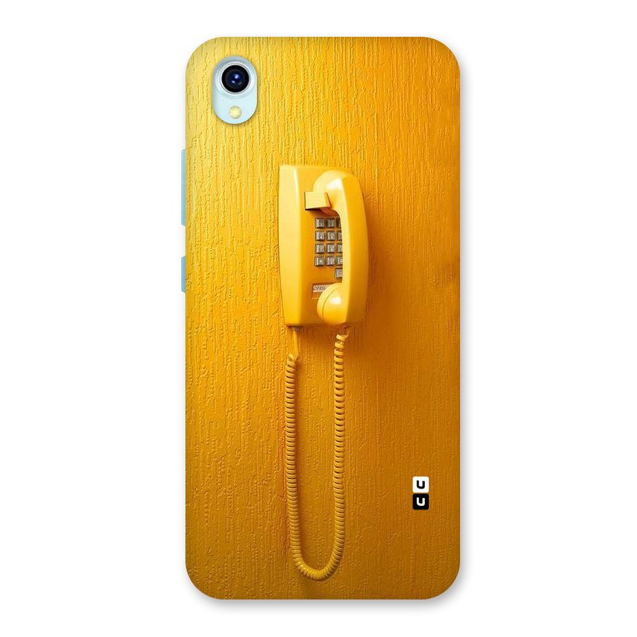 Aesthetic Yellow Telephone Back Case for Vivo Y1s