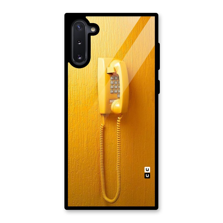 Aesthetic Yellow Telephone Glass Back Case for Galaxy Note 10