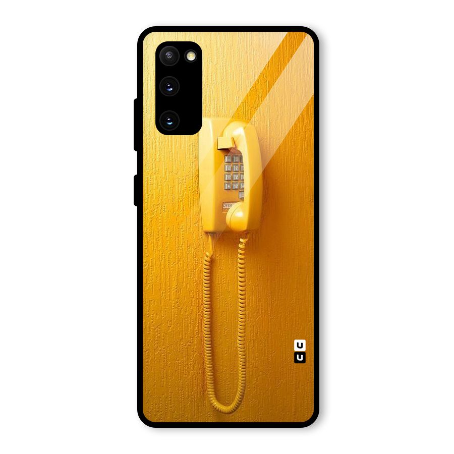Aesthetic Yellow Telephone Glass Back Case for Galaxy S20 FE 5G
