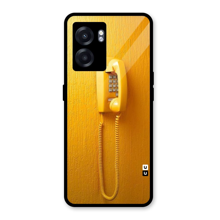 Aesthetic Yellow Telephone Glass Back Case for Oppo K10 (5G)