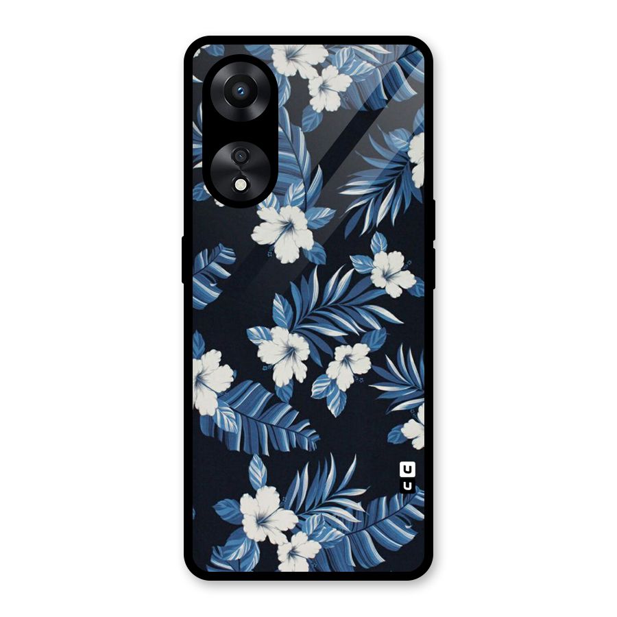 Aesthicity Floral Glass Back Case for Oppo A78