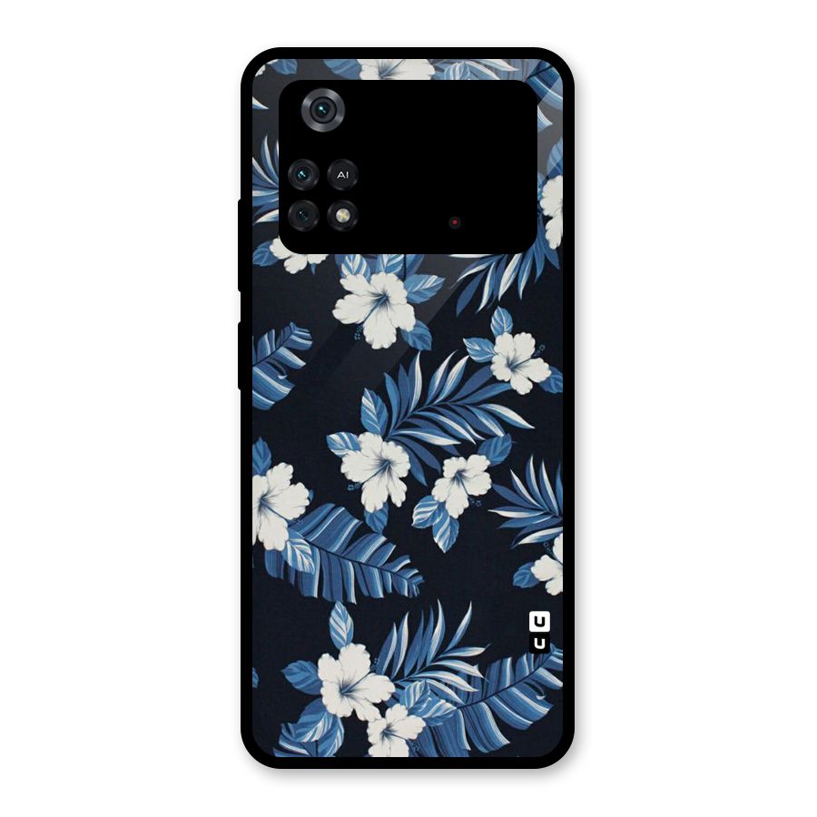 Aesthicity Floral Glass Back Case for Poco M4 Pro 4G