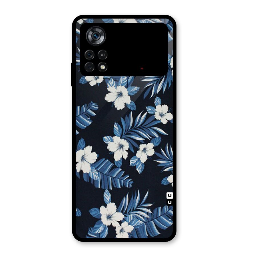 Aesthicity Floral Glass Back Case for Poco X4 Pro 5G