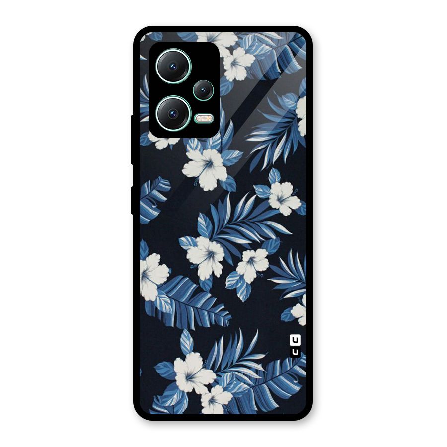 Aesthicity Floral Glass Back Case for Redmi Note 12 5G