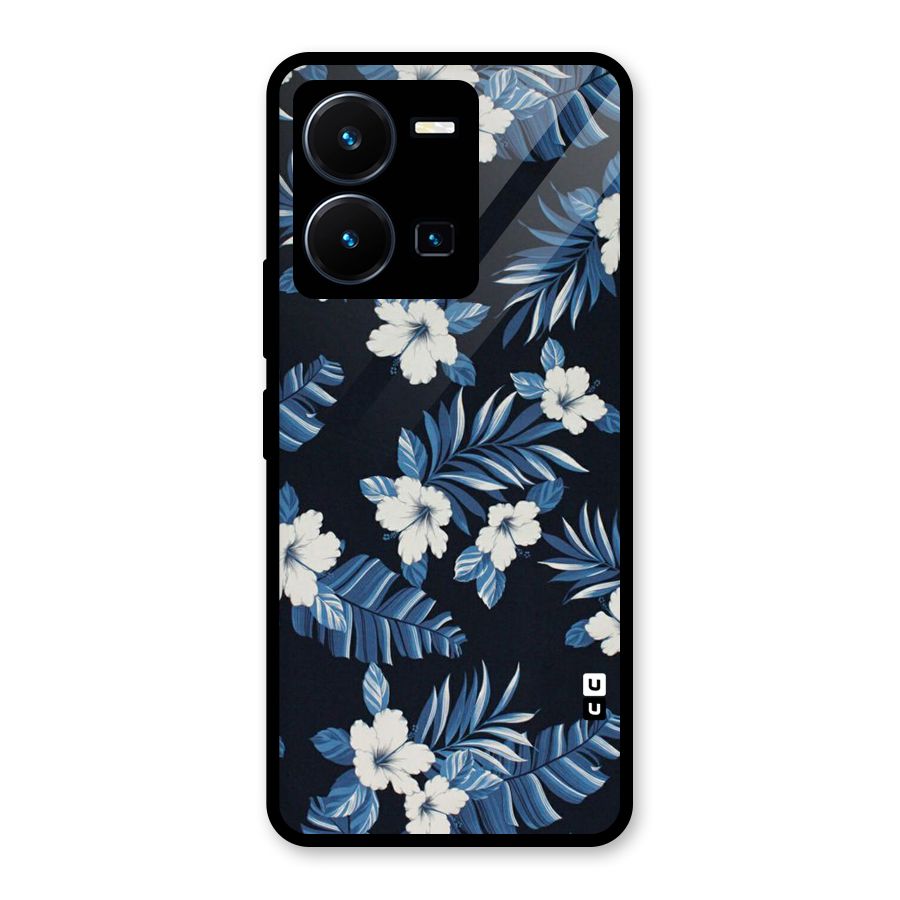 Aesthicity Floral Glass Back Case for Vivo Y35