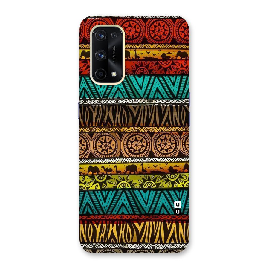 African Design Pattern Glass Back Case for Realme X7 Pro