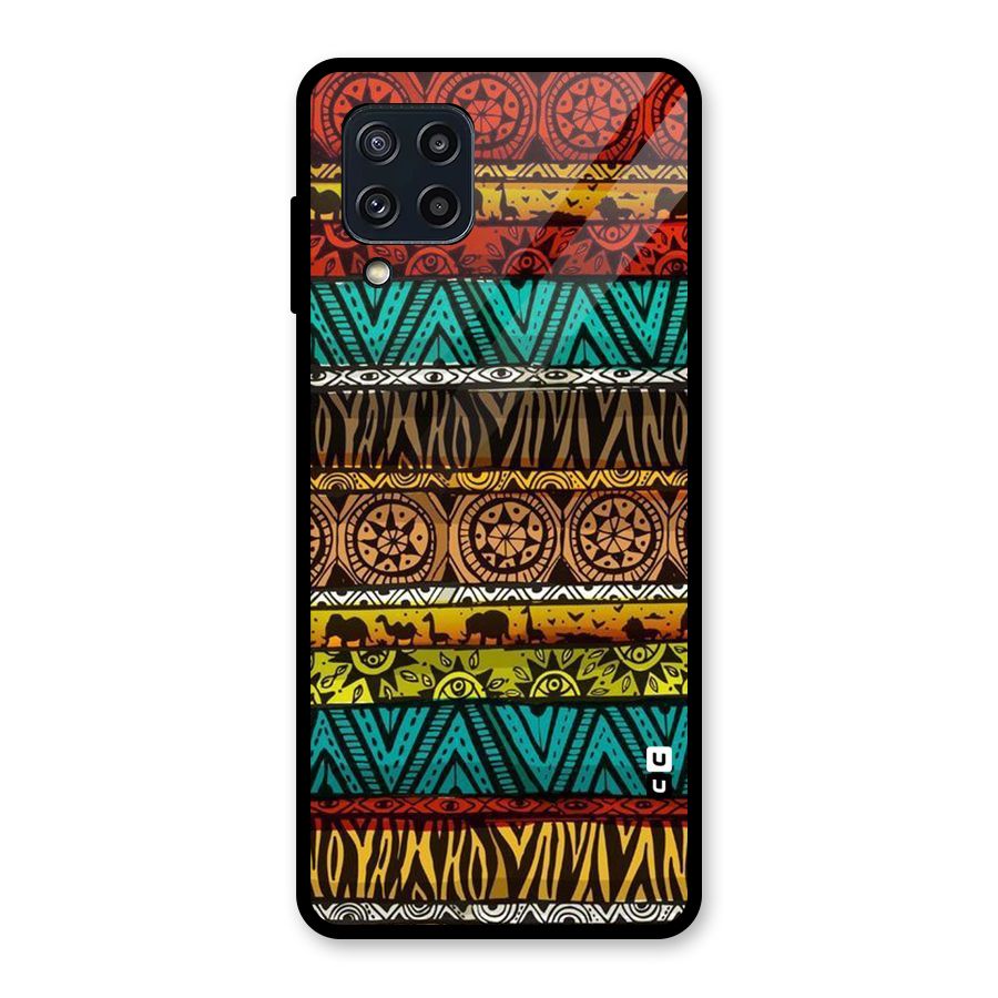 African Design Pattern Glass Back Case for Galaxy M32