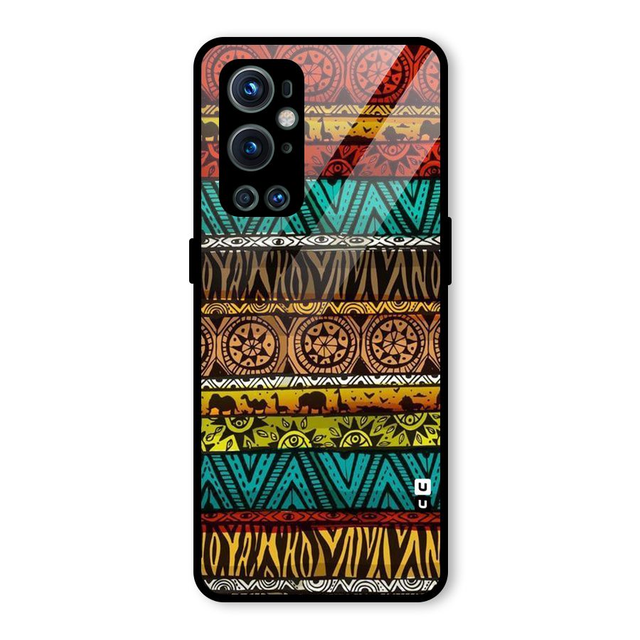 African Design Pattern Glass Back Case for OnePlus 9 Pro
