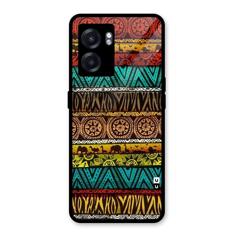 African Design Pattern Glass Back Case for Realme Narzo 50 5G