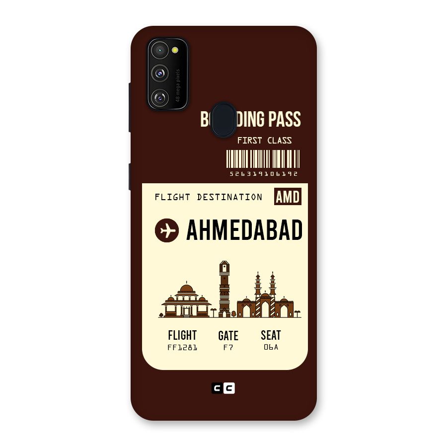Ahmedabad Boarding Pass Back Case for Galaxy M30s