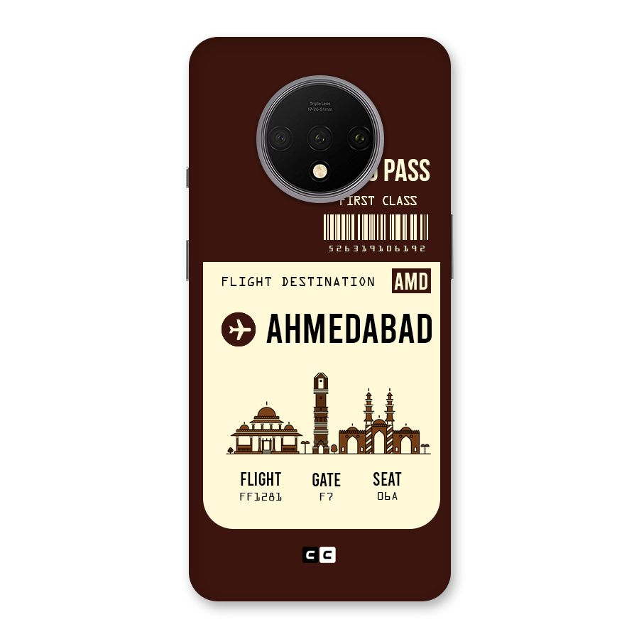 Ahmedabad Boarding Pass Back Case for OnePlus 7T