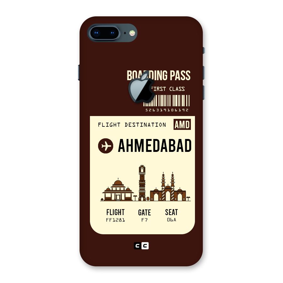 Ahmedabad Boarding Pass Back Case for iPhone 7 Plus Apple Cut