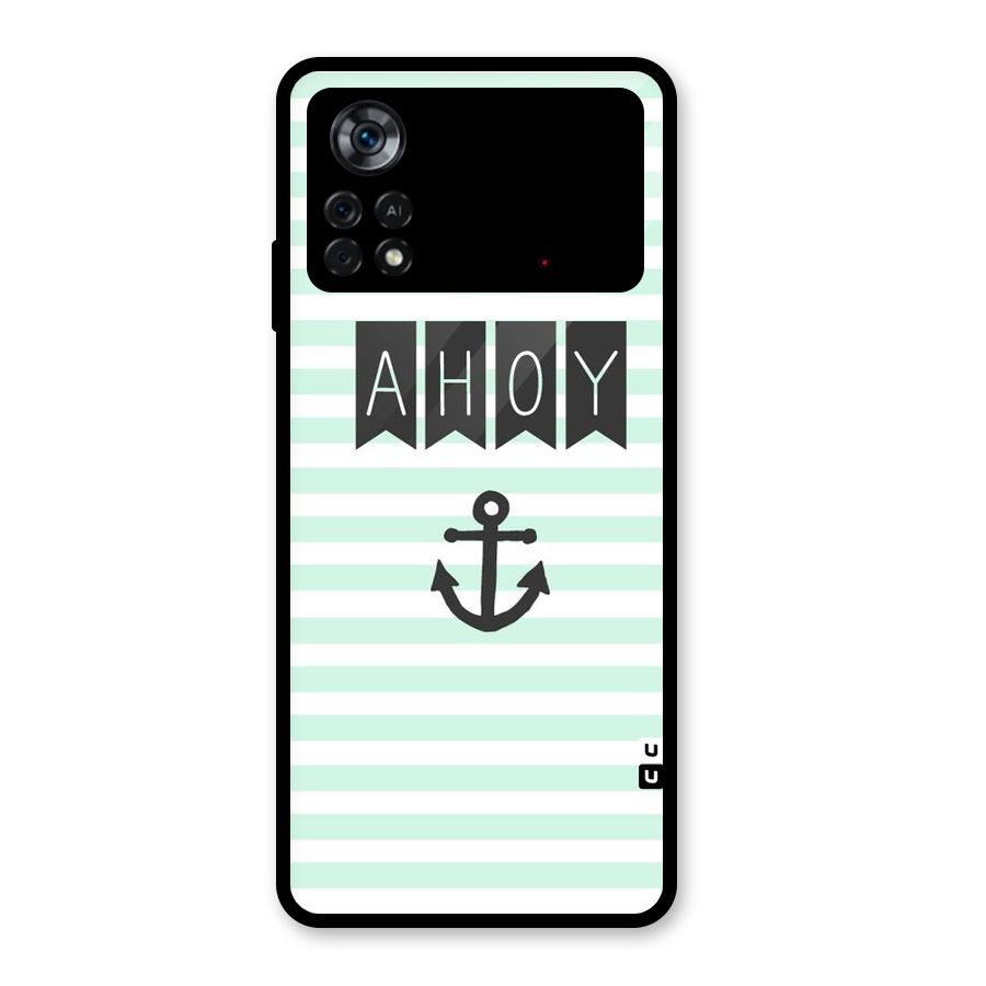 Ahoy Sailor Glass Back Case for Poco X4 Pro 5G