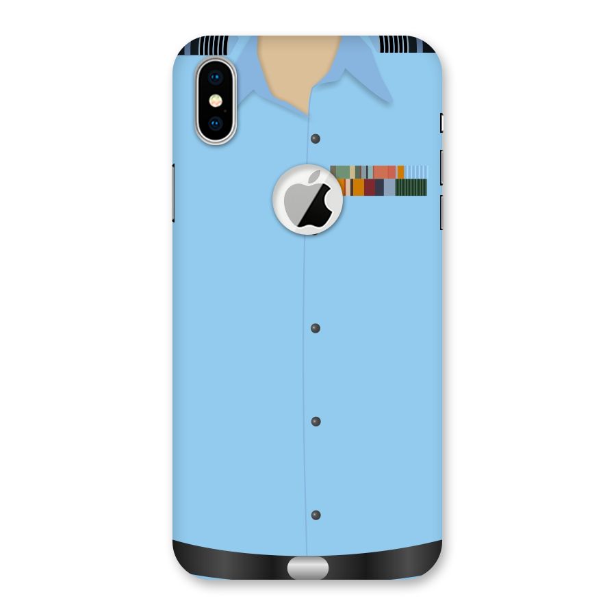 Air Force Uniform Back Case for iPhone X Logo Cut