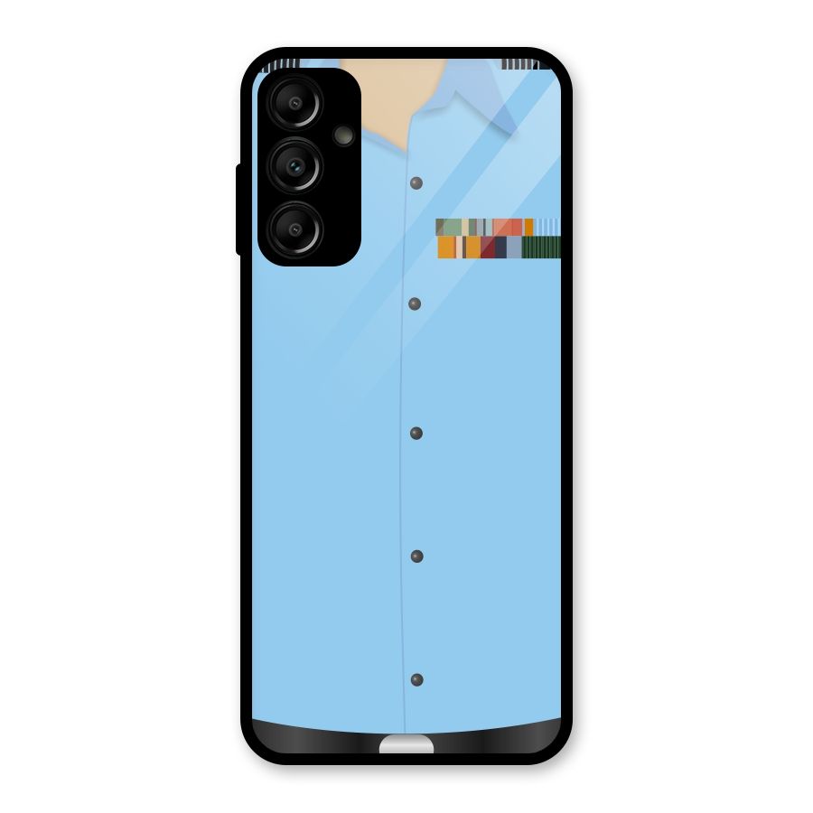 Air Force Uniform Glass Back Case for Galaxy A14 5G