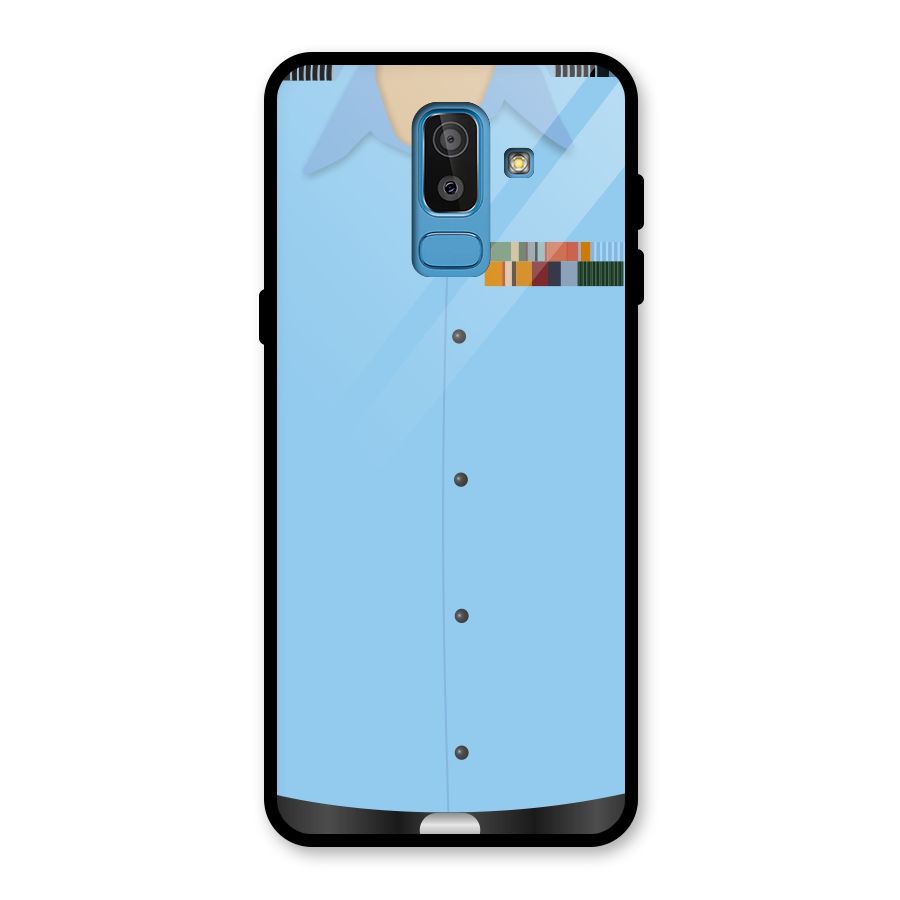 Air Force Uniform Glass Back Case for Galaxy J8