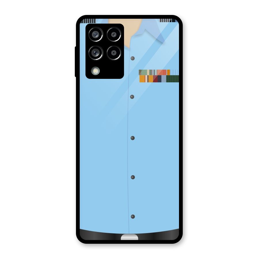 Air Force Uniform Glass Back Case for Galaxy M53 5G