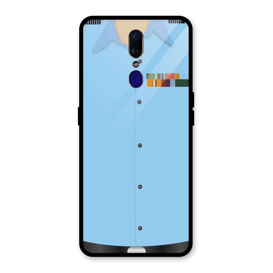 Air Force Uniform Glass Back Case for Oppo F11