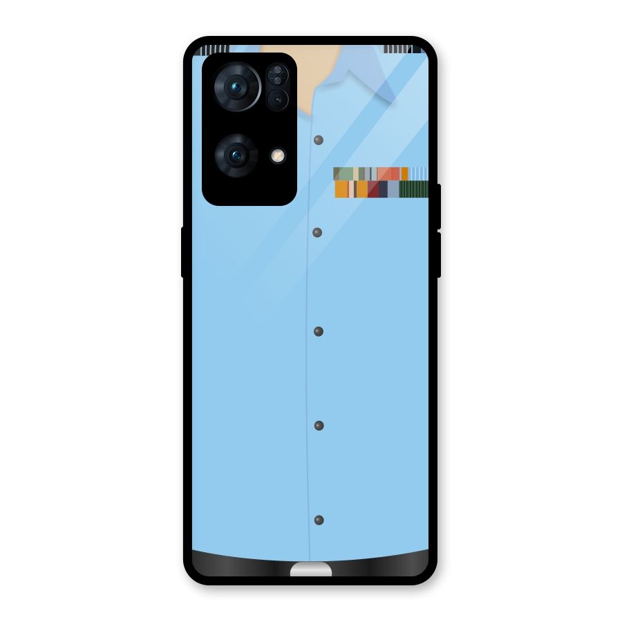 Air Force Uniform Glass Back Case for Oppo Reno7 Pro 5G