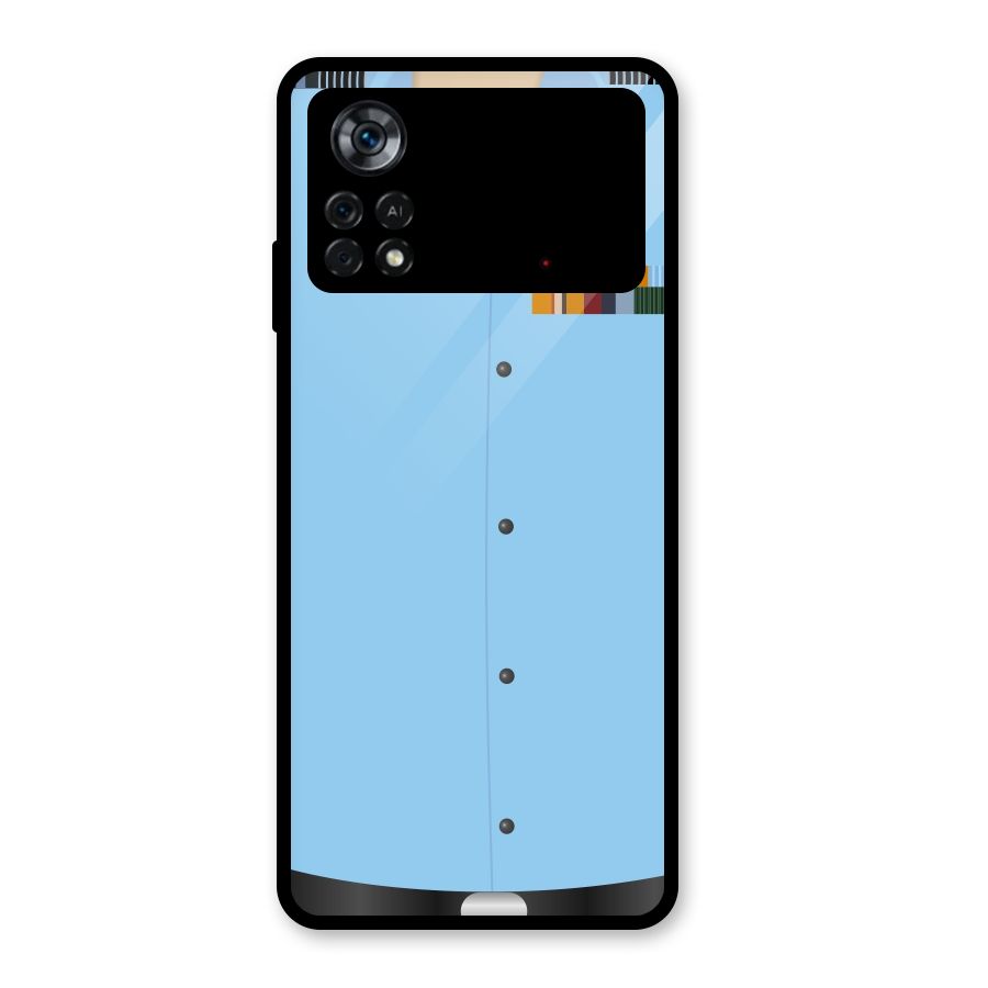 Air Force Uniform Glass Back Case for Poco X4 Pro 5G