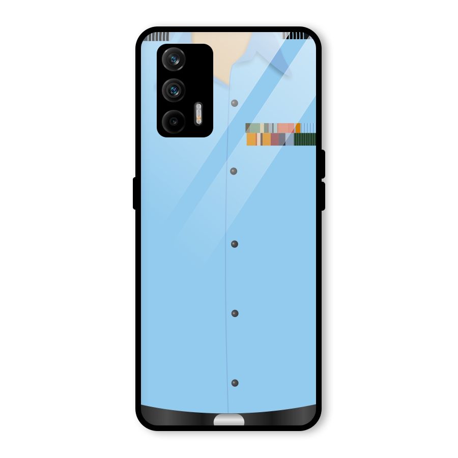 Air Force Uniform Glass Back Case for Realme X7 Max