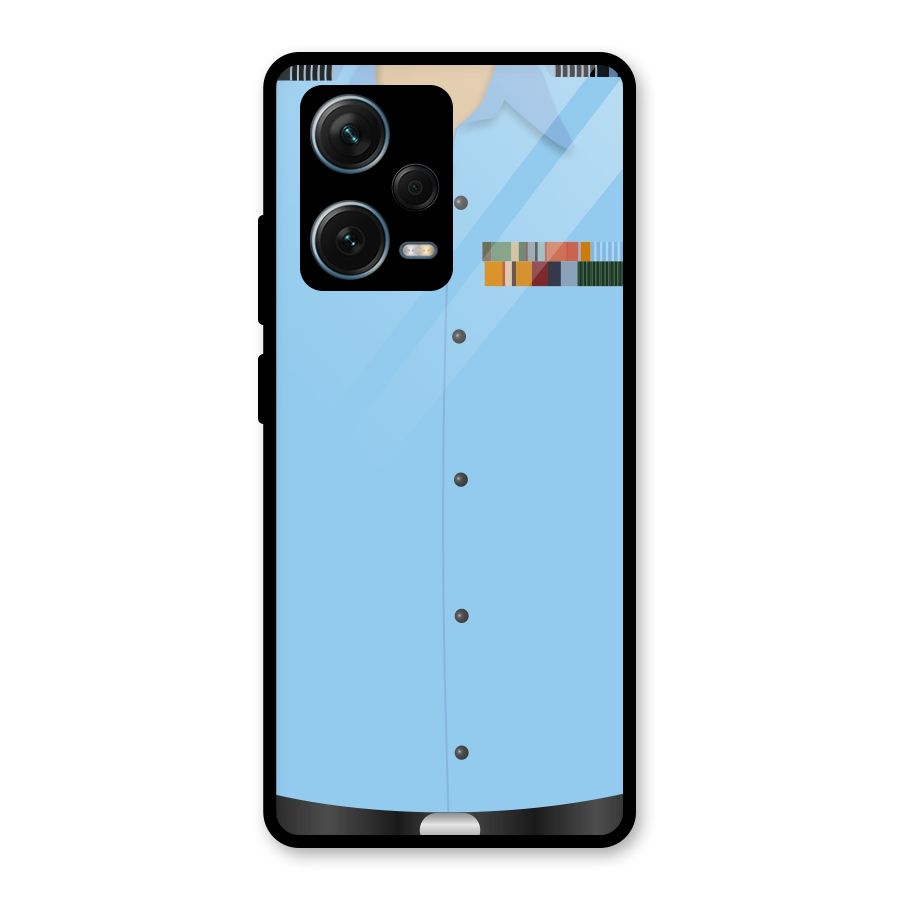 Air Force Uniform Glass Back Case for Redmi Note 12 Pro Plus 5G