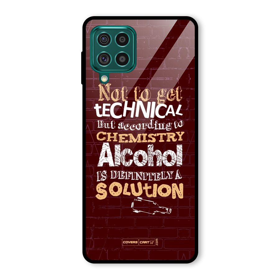 Alcohol is Definitely a Solution Glass Back Case for Galaxy F62