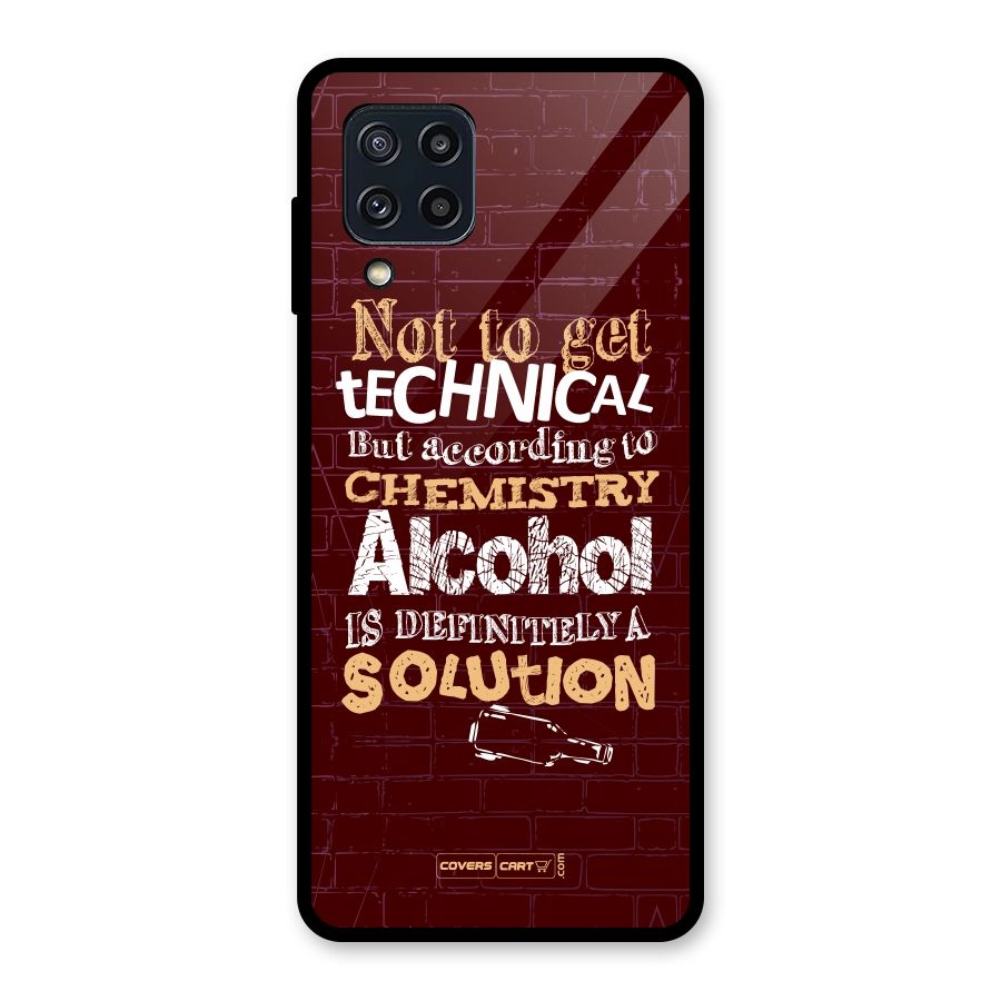Alcohol is Definitely a Solution Glass Back Case for Galaxy M32