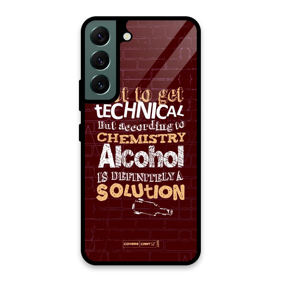 Alcohol is Definitely a Solution Glass Back Case for Galaxy S22 5G