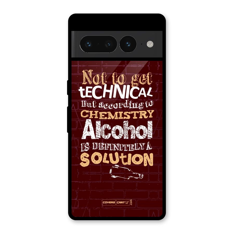 Alcohol is Definitely a Solution Glass Back Case for Google Pixel 7 Pro