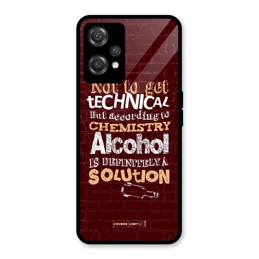 Alcohol is Definitely a Solution Glass Back Case for OnePlus Nord CE 2 Lite 5G