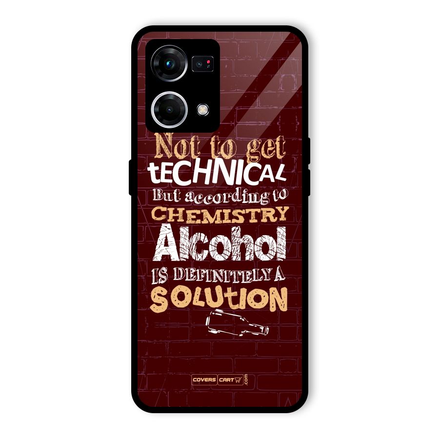 Alcohol is Definitely a Solution Glass Back Case for Oppo F21 Pro 5G