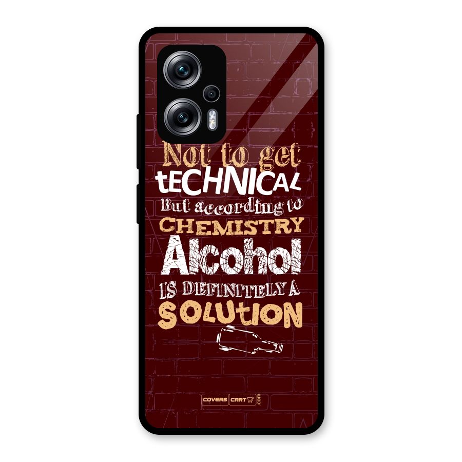 Alcohol is Definitely a Solution Glass Back Case for Redmi K50i