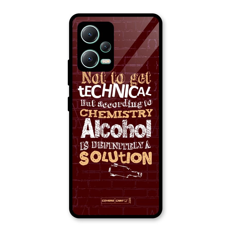 Alcohol is Definitely a Solution Glass Back Case for Redmi Note 12 5G