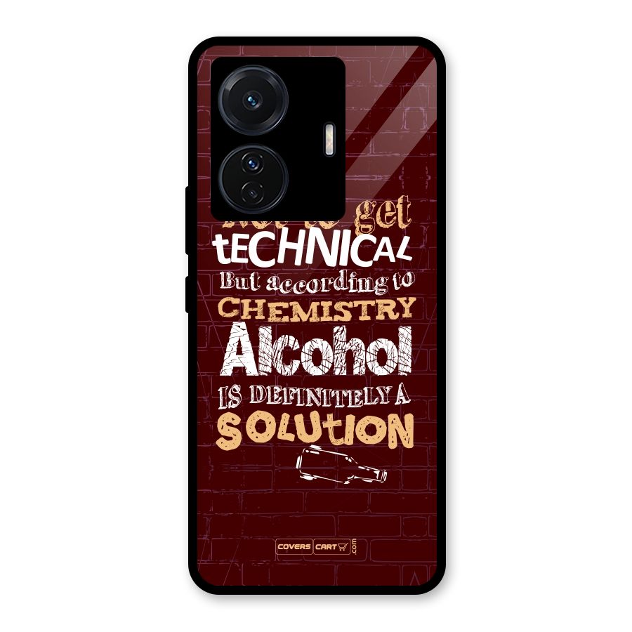 Alcohol is Definitely a Solution Glass Back Case for Vivo T1 Pro