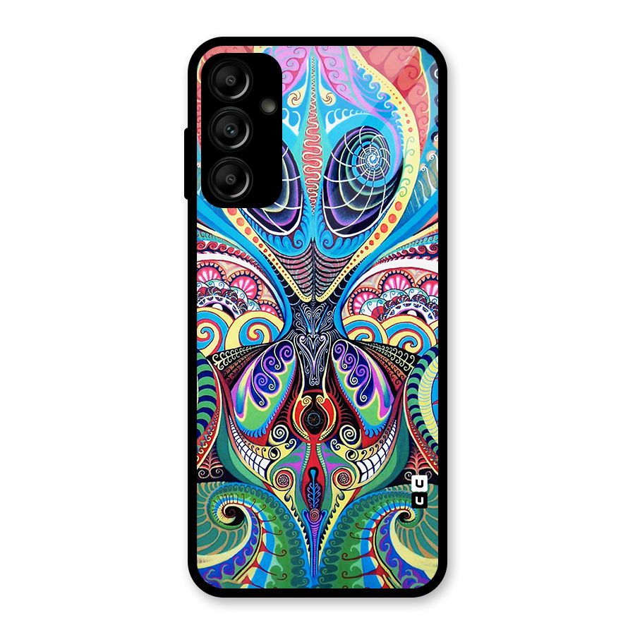 Alien Psychedelic Art Glass Back Case for Galaxy A14 5G
