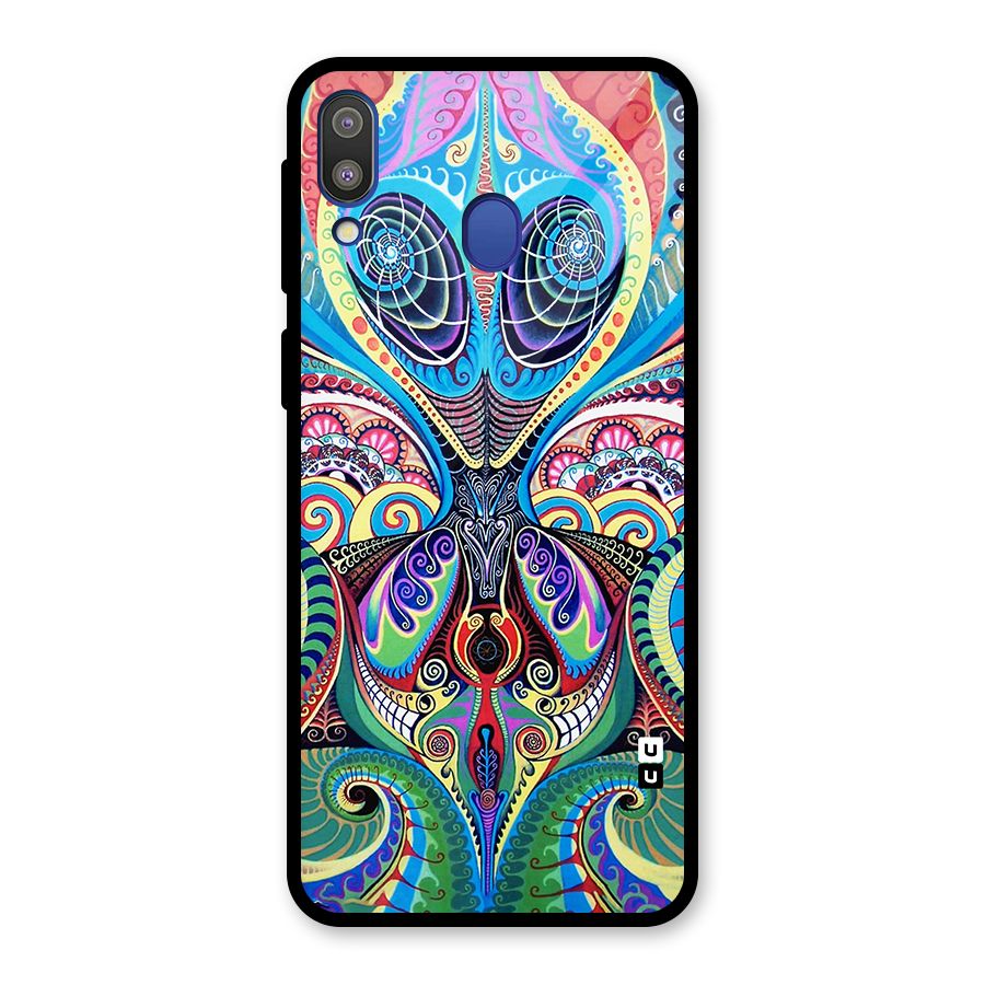 Alien Psychedelic Art Glass Back Case for Galaxy M20