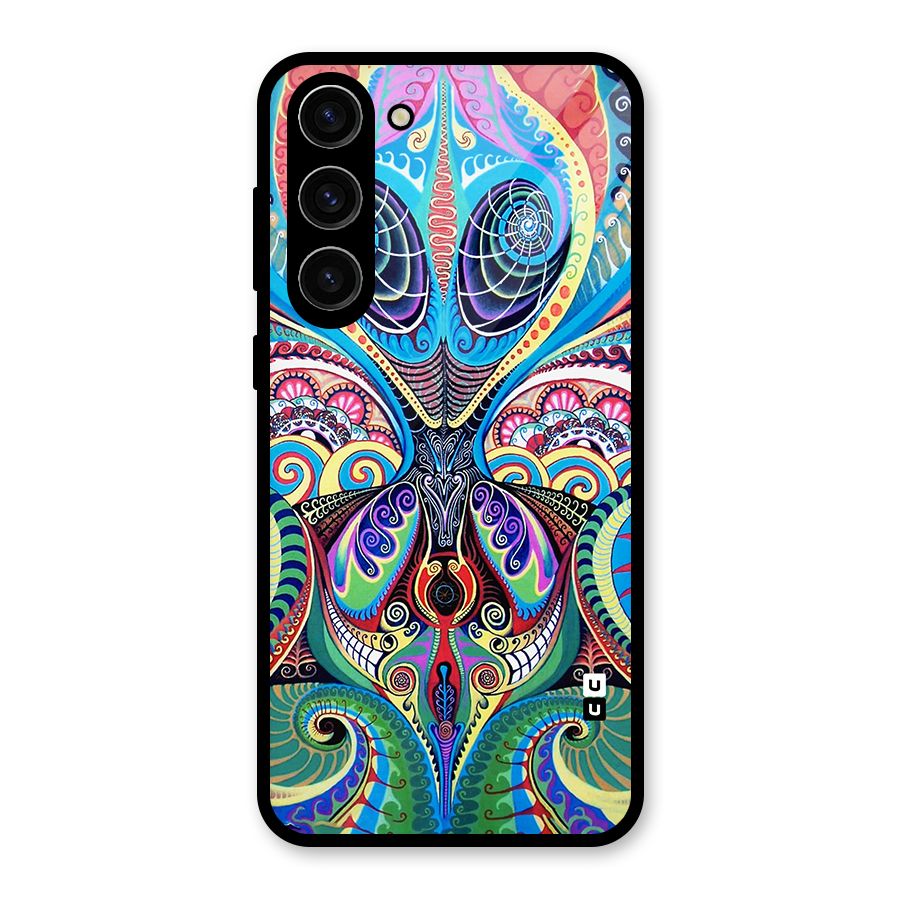 Alien Psychedelic Art Glass Back Case for Galaxy S23 Plus
