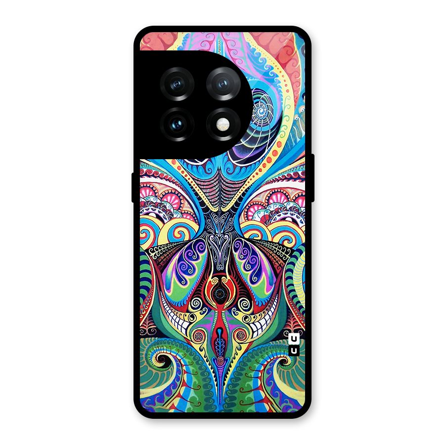 Alien Psychedelic Art Glass Back Case for OnePlus 11