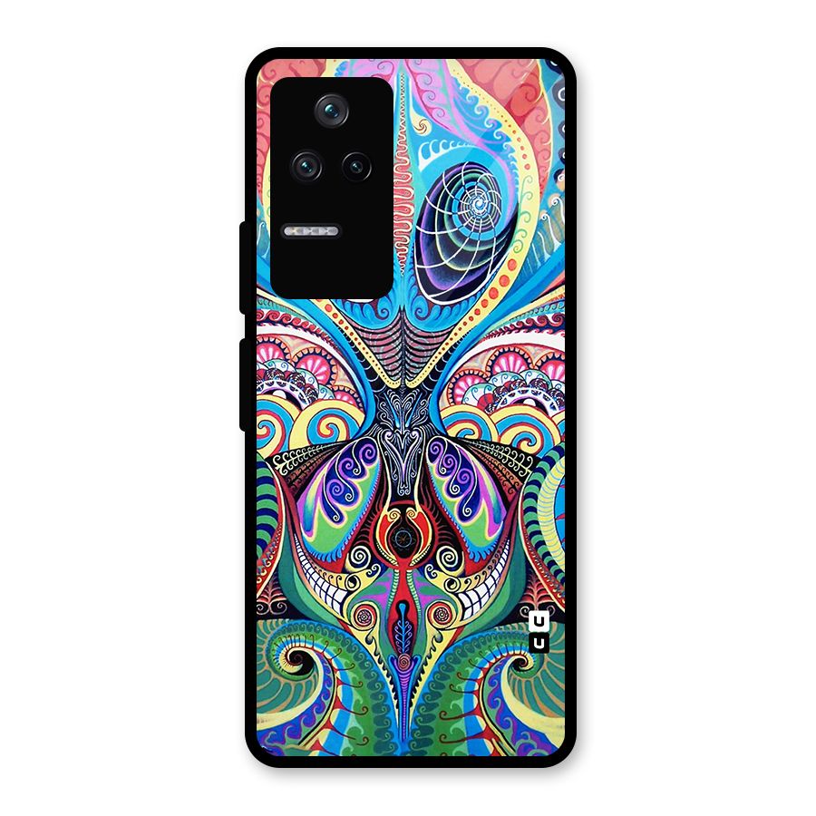 Alien Psychedelic Art Glass Back Case for Poco F4 5G