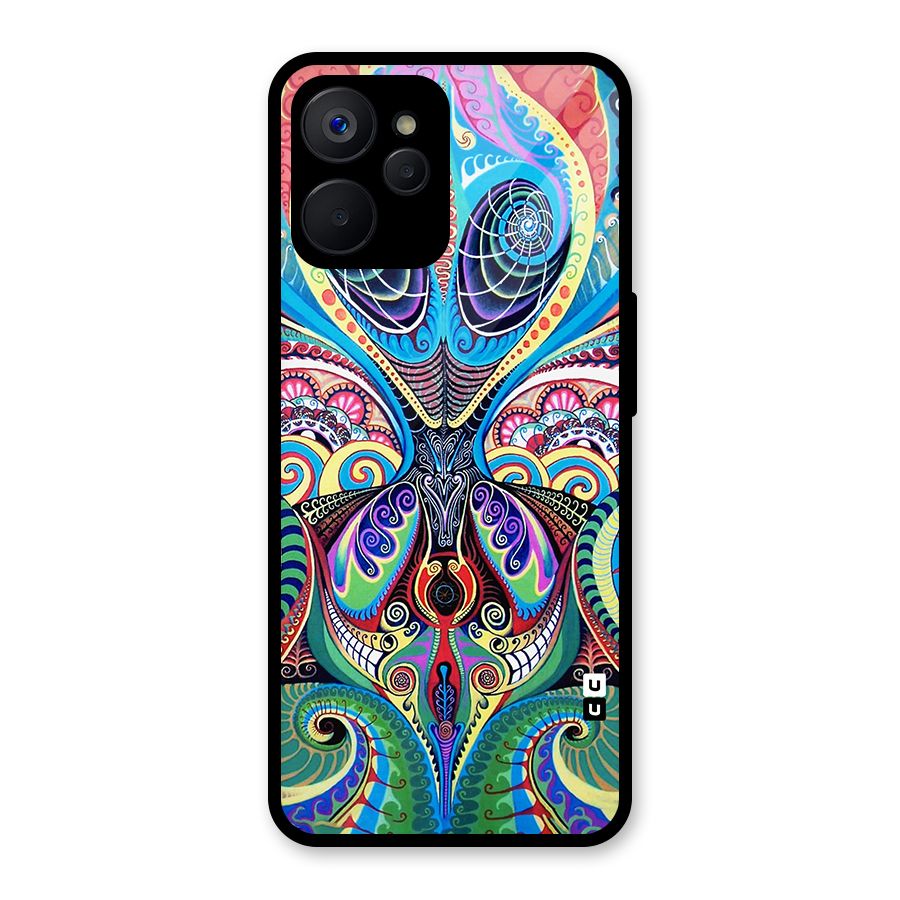 Alien Psychedelic Art Glass Back Case for Realme 9i 5G