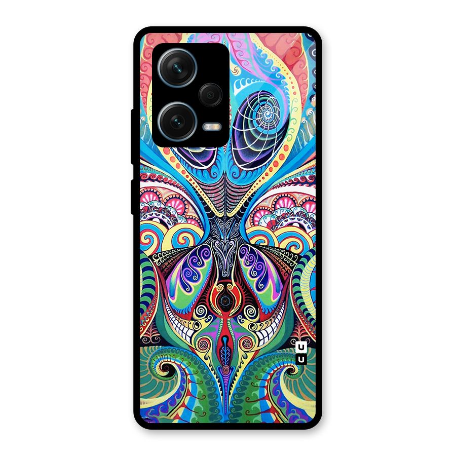 Alien Psychedelic Art Glass Back Case for Redmi Note 12 Pro Plus 5G