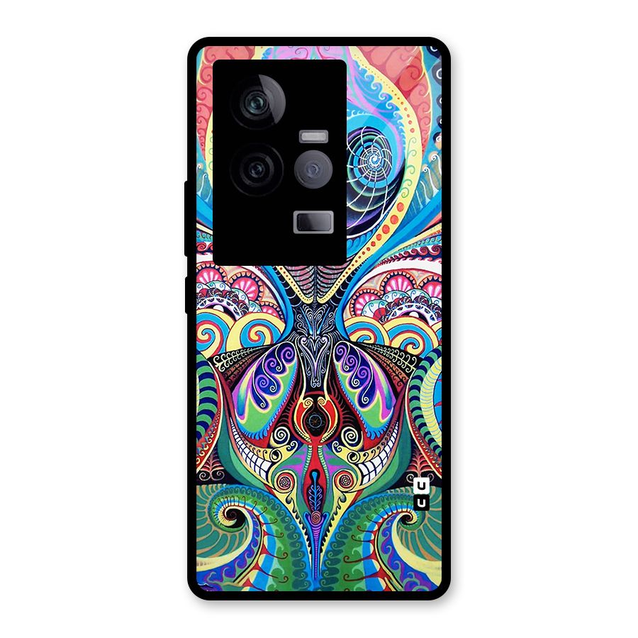 Alien Psychedelic Art Glass Back Case for Vivo iQOO 11 5G