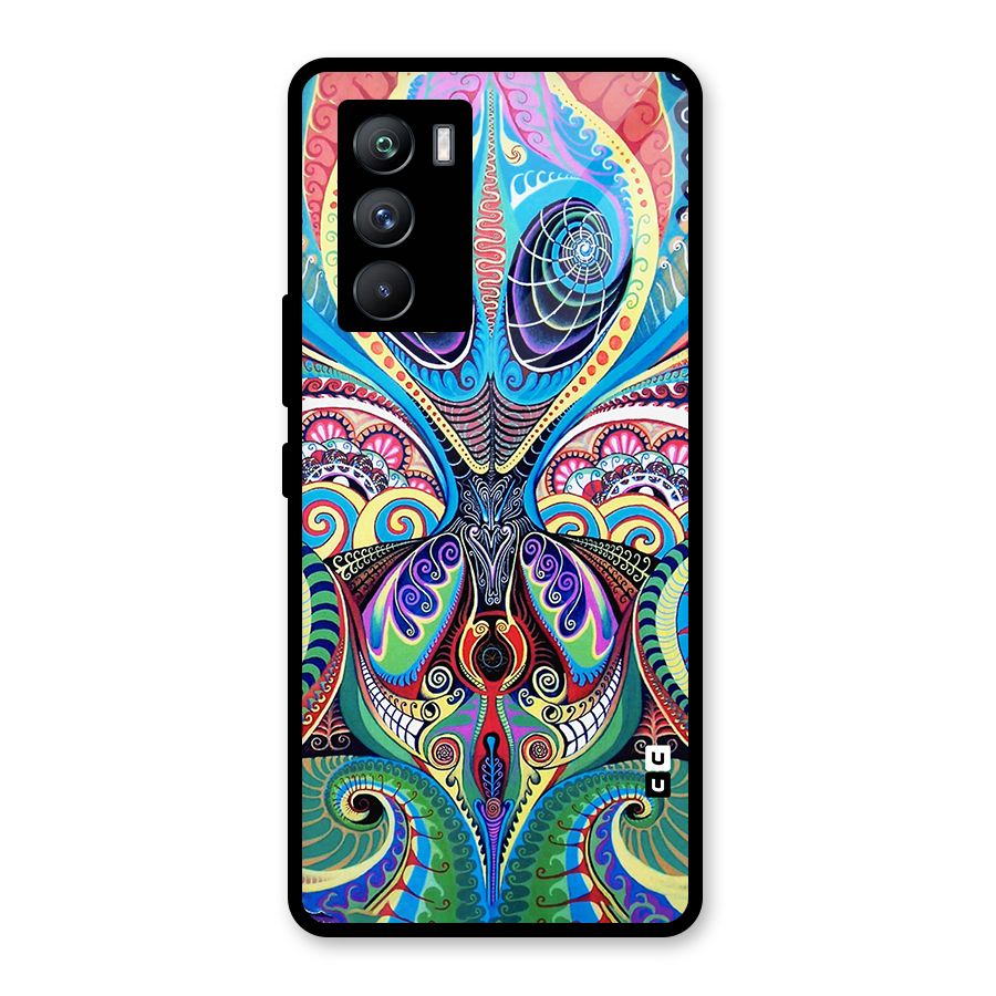 Alien Psychedelic Art Glass Back Case for Vivo iQOO 9 SE