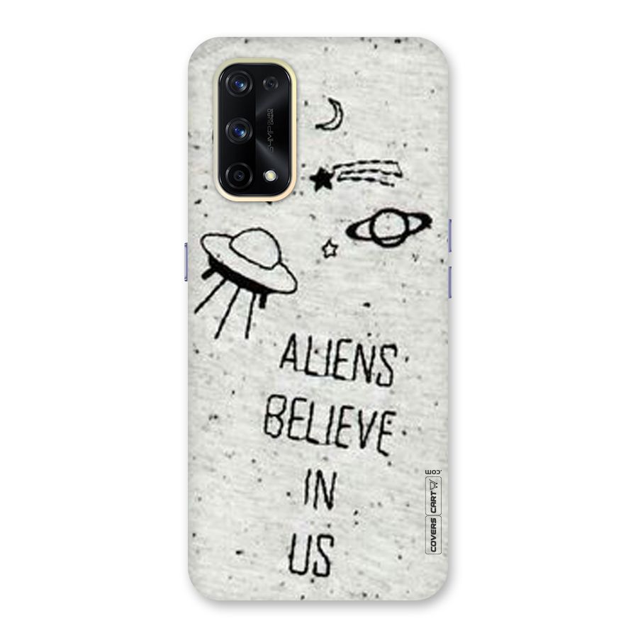 Aliens Believe In Us Glass Back Case for Realme X7 Pro