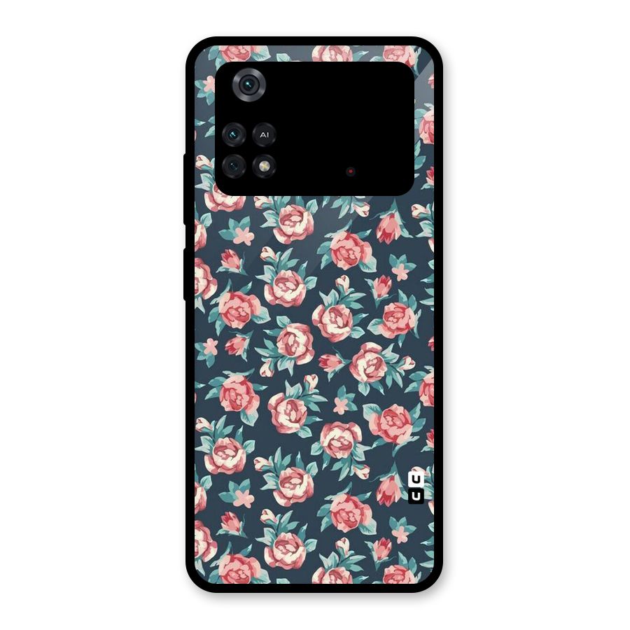 All Art Bloom Glass Back Case for Poco M4 Pro 4G