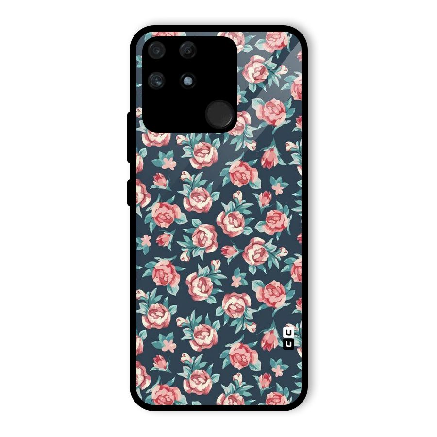 All Art Bloom Glass Back Case for Realme Narzo 50A